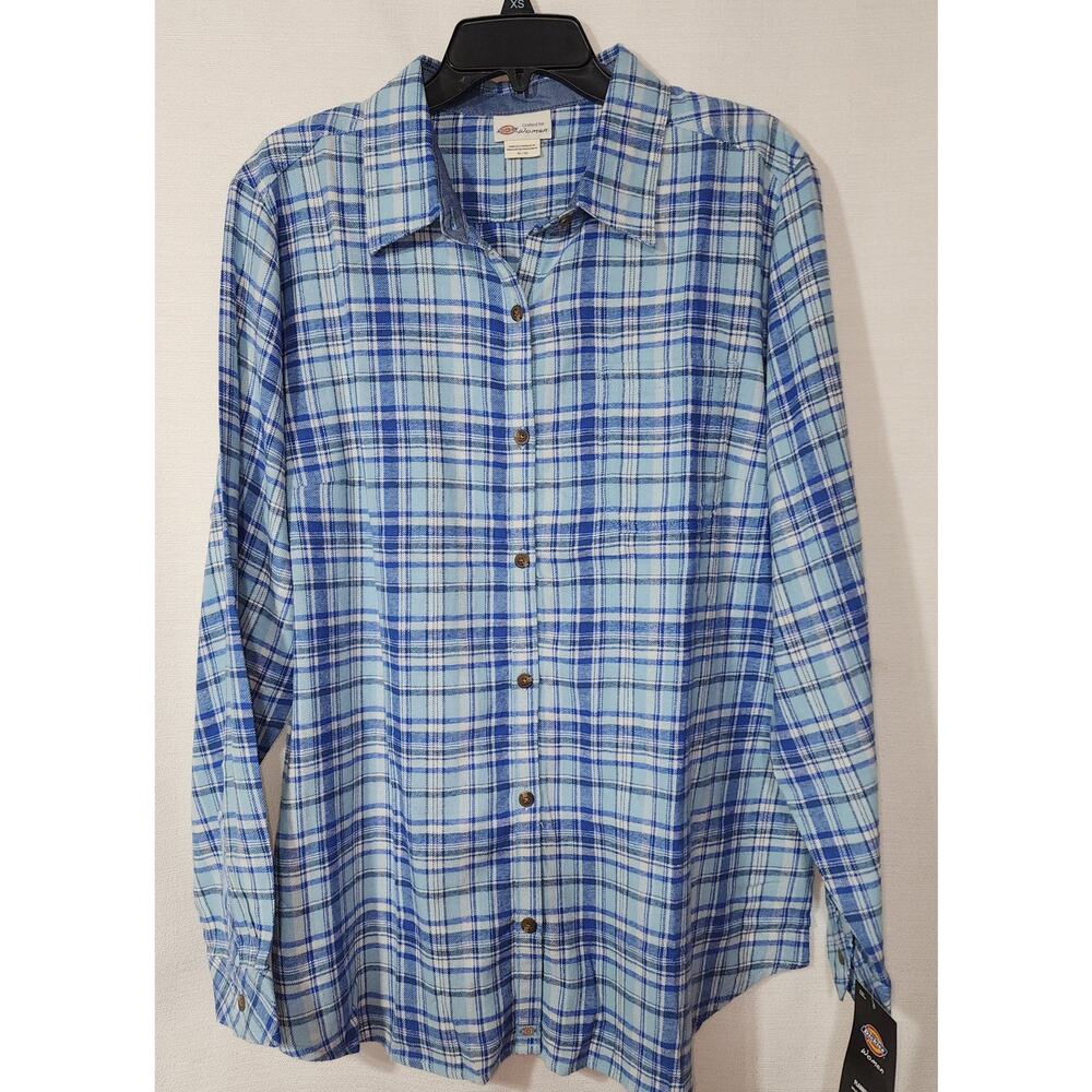 Dickies Women's Plaid Long Sleeve Flannel